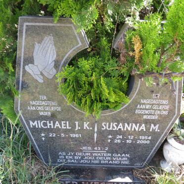 WESTHUIZEN Michael J.K., van der 1961- &amp; Susanna M. 1954-2000