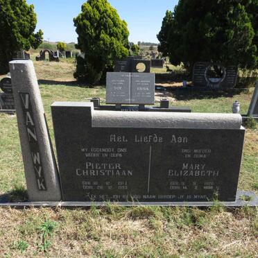 WYK Pieter Christiaan, van 1917-1993 & Mary Elizabeth 1920-1996