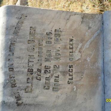 BOER Elizabeth C. nee JACOBSZ 1866-1896