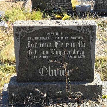 OLIVIER Johanna Petronella nee VAN LOGGERENBERG 1899-1976