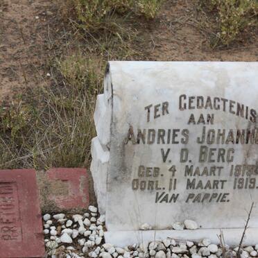 BERG Andries Johannes, v.d. 1919-1919
