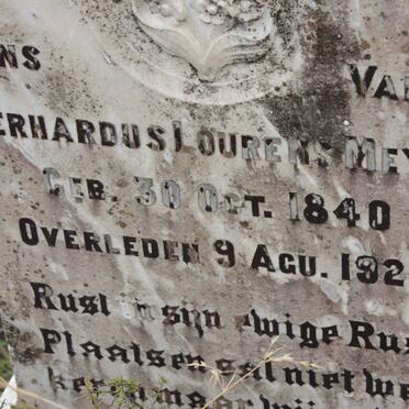 MEYER Gerhardus Lourens 1840-1924