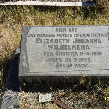 LABUSCHAGNE Elizabeth Johanna Wilhelmena CHRISTIE 1859-1942