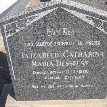 DESSELSS Elizabeth Catharina Maria nee BOTHA 1886-1950