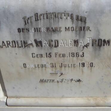 TROMP Bastiaan 1841-1927 &amp; Carolina Magdalena 1863-1940 