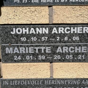 ARCHER Johann 1957-2006 &amp; Mariette 1959-2021