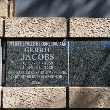 JACOBS Gerrit 1959-2020