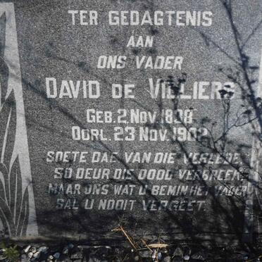 VILLIERS David, de 1838-1902