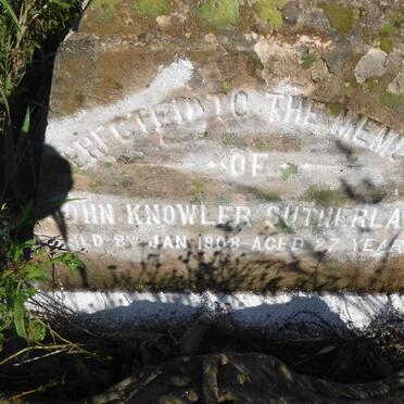 SUTHERLAND John Knowler -1908