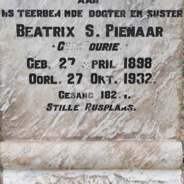 PIENAAR Beatrix S. nee FOURIE 1898-1932