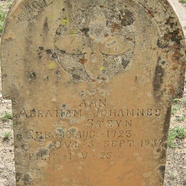 STEYN Abraham Johannes 1923-1939