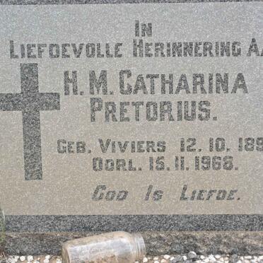 PRETORIUS H.M. Catharina nee VIVIERS 1896-1968