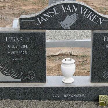 VUREN Lucas J., Janse van 1984-1976 &amp; Elizabeth C. ANDERSON 1899-1976