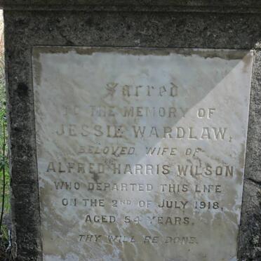 WILSON Jessie nee WARDLAW -1918