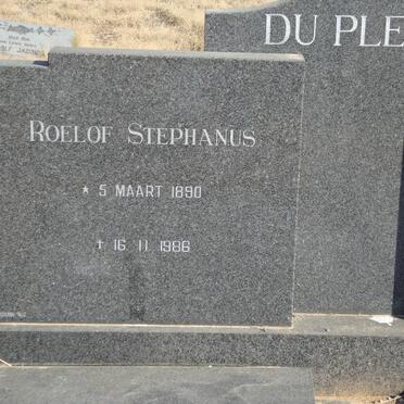 PLESSIS Roelof Stephanus, du 1890-1986 &amp; Fanny Elizabeth DE BEER 1895-1980