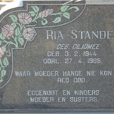 STANDER Ria nee GILIOMEE 1944-1985