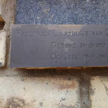 DYK Frederick Marthinus, van 1952-1995