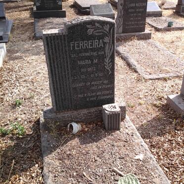 FERREIRA Maria M. nee BRITZ 1925-1963