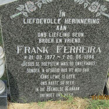 FERREIRA Frank 1977-1996