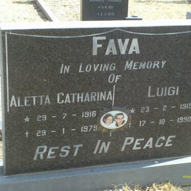 FAVA Luigi 1915-1990 &amp; Aletta Catharina 1916-1979