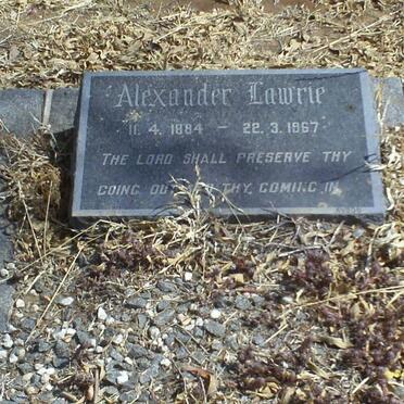 LAWRIE Alexander 1884-1967