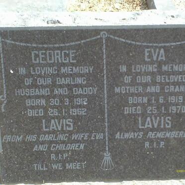 LAVIS George 1912-1962 &amp; Eva 1919-1970