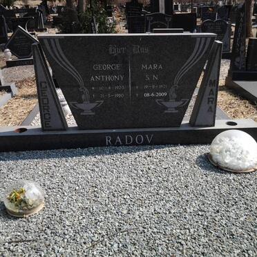 RADOV George Anthony 1920-1980 &amp; Mara S.N. 1921-2009