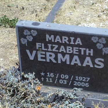 VERMAAS Maria Elizabeth 1927-2006