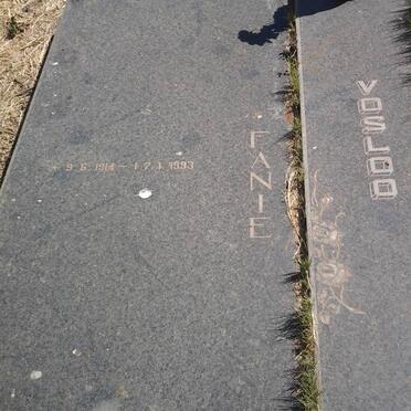 VOSLOO Fanie 1914-1993 &amp; Anna 1920-