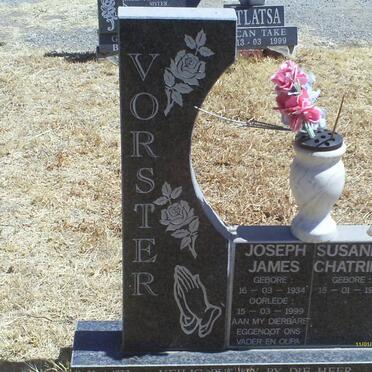 VORSTER Joseph James 1934-1999 &amp; Susanna Chatrina 1941-