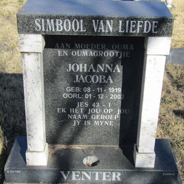 VENTER Johanna Jacoba 1919-2002