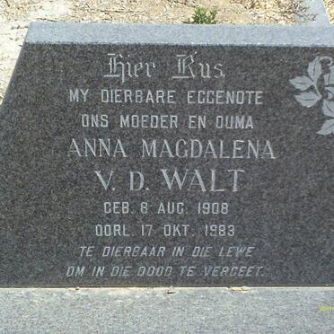 WALT Anna Magdalena, v.d. 1908-1983
