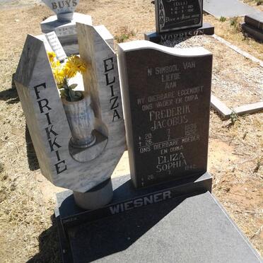 WIESNER Frederik Jakobus 1936-1992 &amp; Eliza Sophia 1942-