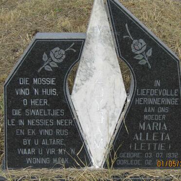 ZUYDAM Maria Aletta, van 1932-1999