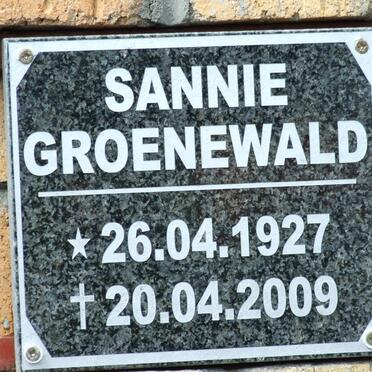GROENEWALD Sannie 1927-2009