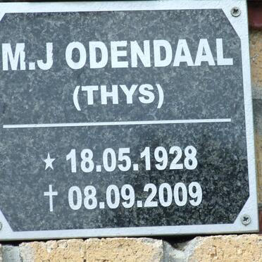 ODENDAAL M.J. 1928-2009