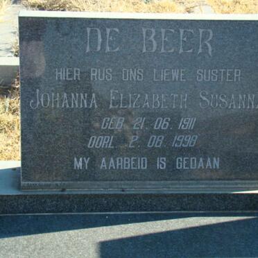 BEER Johanna Elizabeth Susanna, de 1911-1998