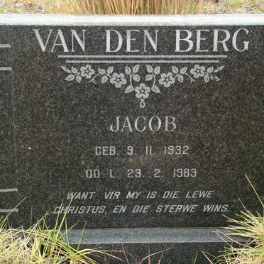 BERG Jacob, van den 1932-1983