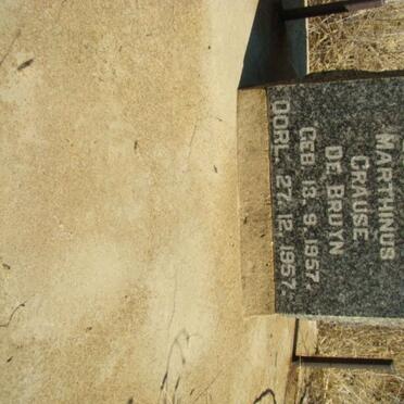 BRUYN Johannes Marthinus Crause, de  1957-1957