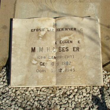 BESTER M.M.H.C. nee LAMPRECHT 1882-1945