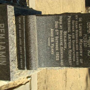 BENJAMIN Percival Arthur Herbert -1928