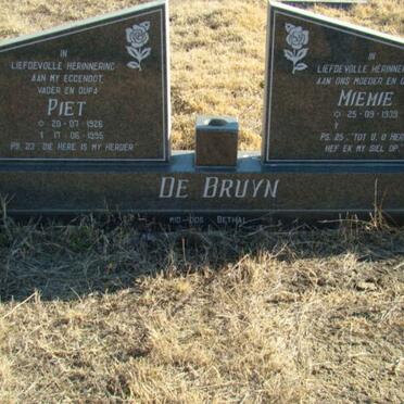 BRUYN Piet, de 1926-1995 &amp; Miemie 1933-