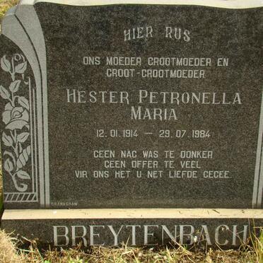 BREYTENBACH Hester Petronella Maria 1914-1984