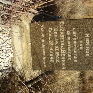 BEKKER Elizabeth J. 1942-1943