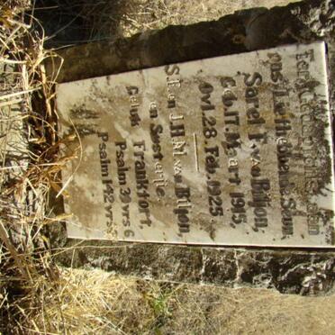 BILJON Sarel F.,  v.d. 1915-1925