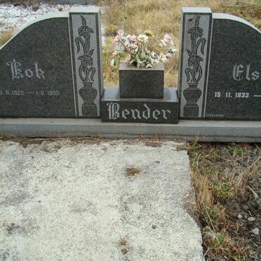 BENDER Kok 1925-1980 &amp; Elsie 1933-2002