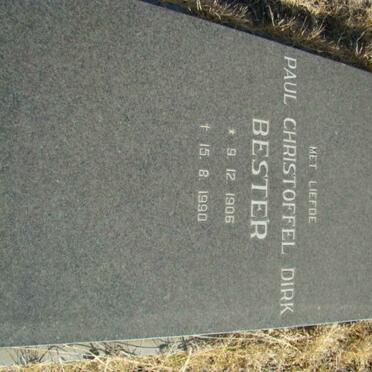BESTER Paul Christoffel Dirk 1906-1990
