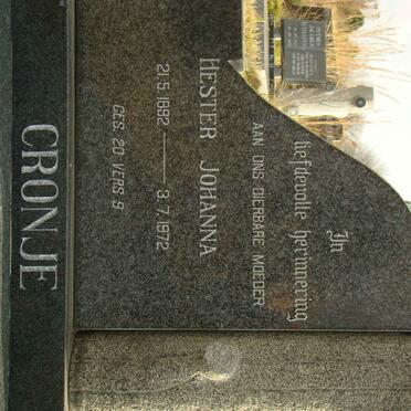 CRONJE Hester Johanna 1892-1972