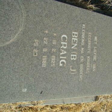 CRAIG B.J. 1925-1988