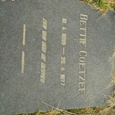 COETZEE Bettie 1899-1977
